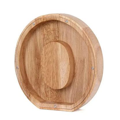 Charming 26-Letter Wooden Piggy Bank - Stylish Coin Storage & Home Decor Gift for Christmas